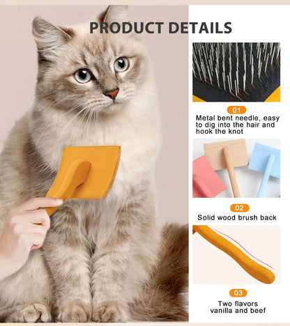 Pro Groomer-Approved Slicker Brush: Perfect for Dog Cat Grooming, Shedding, Comb